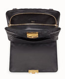 Upside Down Leather Bag, Black