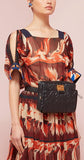 Upside Down Leather Bag, Black