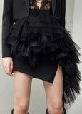 Asymmetrical Ruffle Mini Skirt | DESIGNER INSPIRED FASHIONS