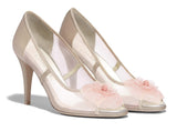 Mesh and Grosgrain Flower Pumps | DESIGNER INSPIRED FASHIONS
