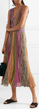 Metallic Knitted Midi Dress