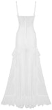 Corset Bustier Bandage Mesh Dress, White
