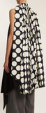 Polka-Dot Print Pleated Dress