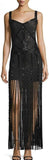 Black Studded Bandage Dress with Tassels