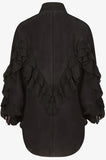Shirt with Ruffles, Black