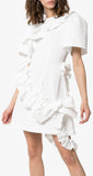 Bow Embellished Ruffle Sash Mini Dress