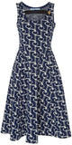 Button-Detailed Midi Dress