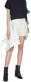 Eyelet Asymmetric Drape Panel Shorts