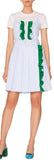Ruffled Striped Cotton Mini Dress