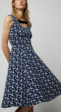 Button-Detailed Midi Dress