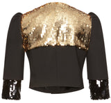 Embellished Cropped Jacket & Sequin Detail Midi Skirt Set