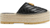 Pilar Platform Espadrille Mules, Black