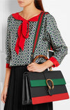 Dionysus Striped Nera Verde Rossa Leather Shoulder Bag - DESIGNER INSPIRED FASHIONS