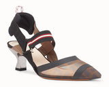 Multicolor Technical Mesh Slingbacks