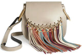 Small Hudson Tassel Bag - (Caramel, Grey or Black) - DESIGNER INSPIRED FASHIONS
