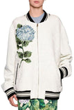 Hydrangea Jacquard Bomber Jacket