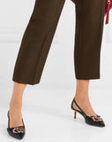 Unia Logo-Embellished Leather Pumps