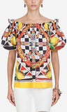 Sicilian Carretto Off-Shoulder Top