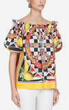 Sicilian Carretto Off-Shoulder Top