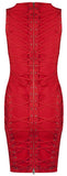 Eyelet Laced Bandage Dress - Khaki, Red or Black