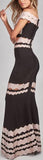 Crossover Off-the-Shoulder Scalloped Cut-Out Bandage Dress