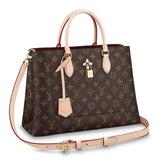 Flower Tote Monogram Handbag - Beige, Red or Black