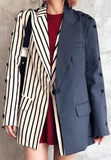 Versatile Striped/Solid Blazer