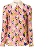 GG Wallpaper Blouse, Pink