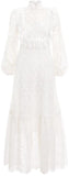 'Goldie' Scallop Lace Long Dress