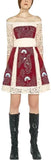 Off-The-Shoulder Embroidered Lace A-Line Dress - DESIGNER INSPIRED FASHIONS
