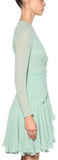 Draped Chiffon Mini Dress