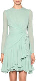Draped Chiffon Mini Dress
