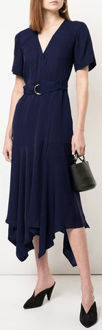 'Claire' Wrap Dress, Blue | DESIGNER INSPIRED FASHIONS