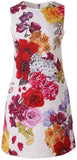 Embellished Floral-Print Mini Dress