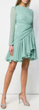Draped Chiffon Mini Dress