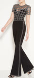 'Marianna' Caged Mesh Jumpsuit, Black