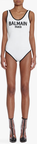 Knit Bodysuit with Logo