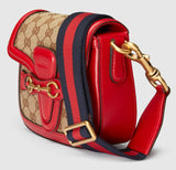 Lady Web GG Canvas Shoulder Bag - Red - DESIGNER INSPIRED FASHIONS
