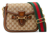 Lady Web GG Canvas Medium Shoulder Bag - Brown - DESIGNER INSPIRED FASHIONS