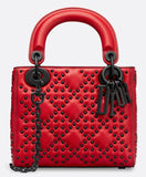 Lady Mini Ultra Red Leather Cross Body Bag | DESIGNER INSPIRED FASHIONS