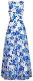 Floral Embroidered Mesh Gown