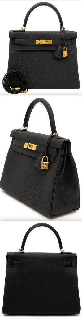 Black Epsom Sellier Kelly 28cm | DESIGNER INSPIRED FASHIONS