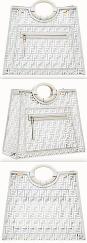 Runway PU Shopper, White | DESIGNER INSPIRED FASHIONS