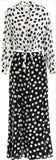 Polka Dot Printed Tie-Waist Shirt and Maxi Skirt Set