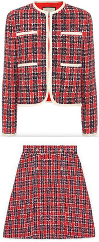 Tweed Jacket and Mini Skirt Set