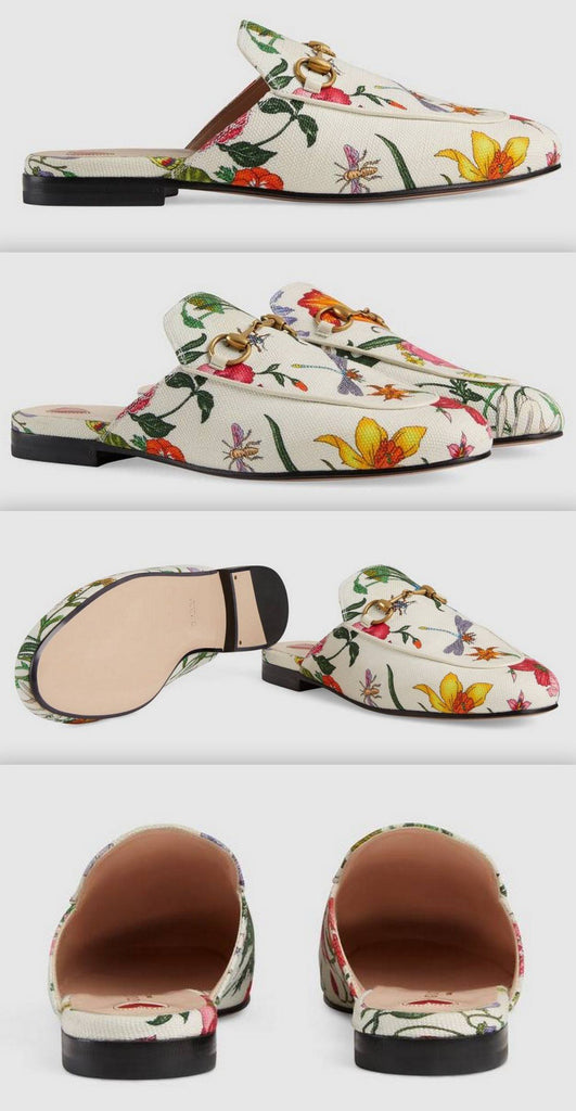 Princetown Flora Print Canvas Slipper | DESIGNER INSPIRED FASHIONS