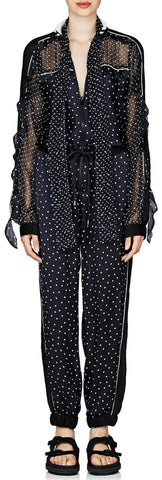 Polka Dot Chiffon Jumpsuit