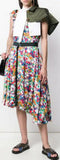 Tuxedo Bib Dress In Floral Print
