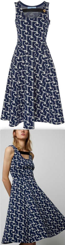 Button-Detailed Midi Dress