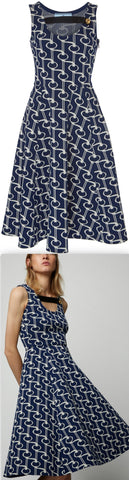 Button-Detailed Midi Dress